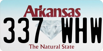 AR license plate 337WHW