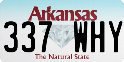 AR license plate 337WHY