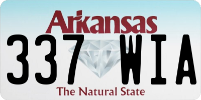AR license plate 337WIA