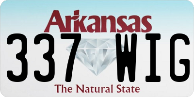 AR license plate 337WIG