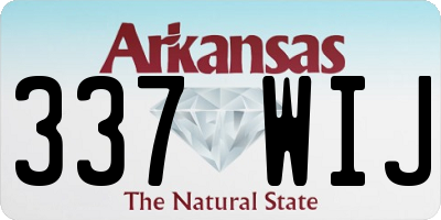AR license plate 337WIJ