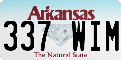 AR license plate 337WIM