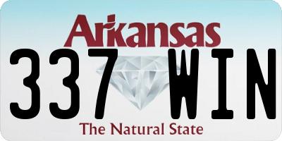 AR license plate 337WIN
