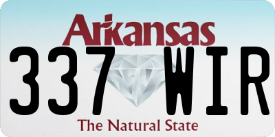 AR license plate 337WIR