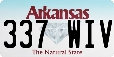 AR license plate 337WIV
