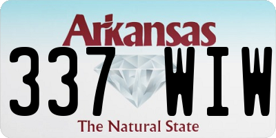 AR license plate 337WIW