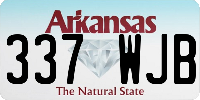 AR license plate 337WJB