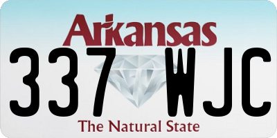 AR license plate 337WJC