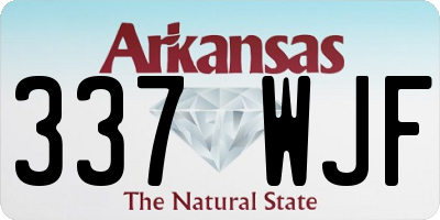 AR license plate 337WJF