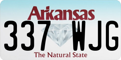 AR license plate 337WJG