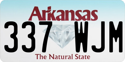 AR license plate 337WJM