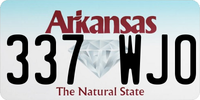 AR license plate 337WJO