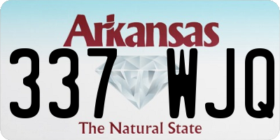 AR license plate 337WJQ