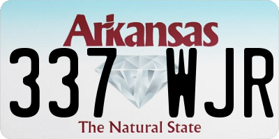 AR license plate 337WJR