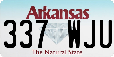 AR license plate 337WJU