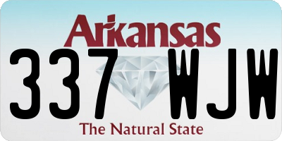 AR license plate 337WJW