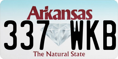 AR license plate 337WKB