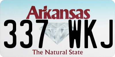 AR license plate 337WKJ