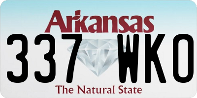 AR license plate 337WKO