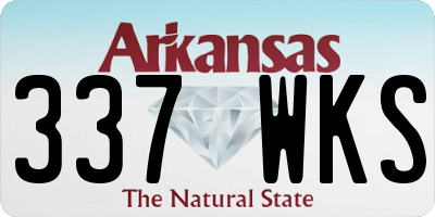 AR license plate 337WKS