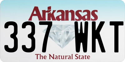 AR license plate 337WKT