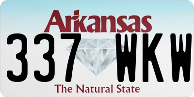 AR license plate 337WKW
