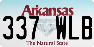 AR license plate 337WLB