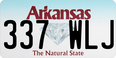 AR license plate 337WLJ