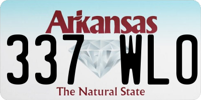 AR license plate 337WLO
