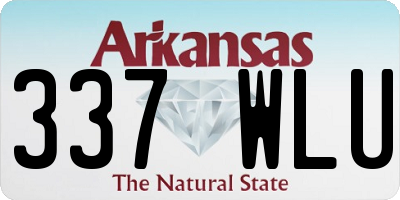 AR license plate 337WLU