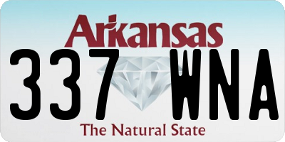 AR license plate 337WNA