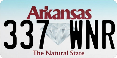 AR license plate 337WNR