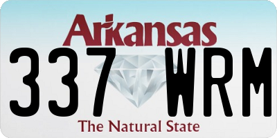 AR license plate 337WRM