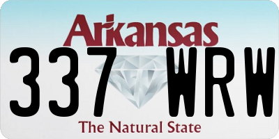 AR license plate 337WRW