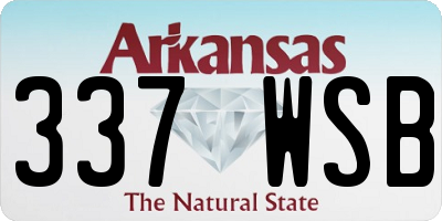AR license plate 337WSB