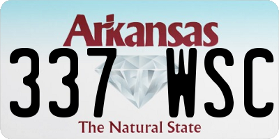 AR license plate 337WSC