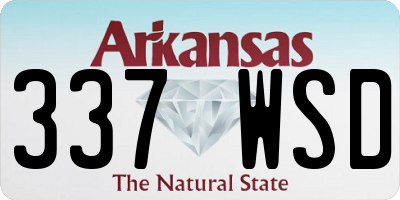 AR license plate 337WSD