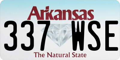 AR license plate 337WSE