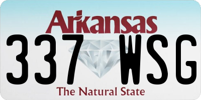 AR license plate 337WSG
