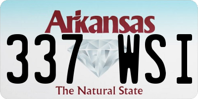 AR license plate 337WSI