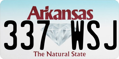 AR license plate 337WSJ