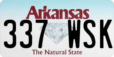 AR license plate 337WSK