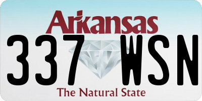 AR license plate 337WSN