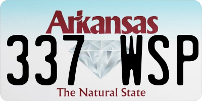 AR license plate 337WSP