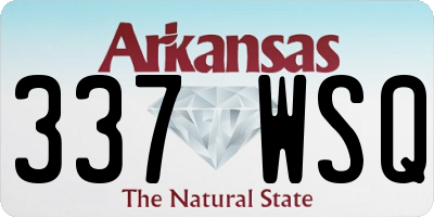 AR license plate 337WSQ