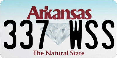 AR license plate 337WSS