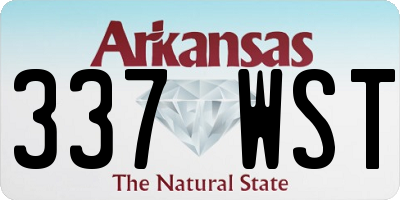 AR license plate 337WST