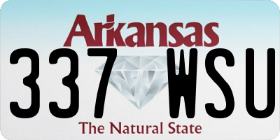 AR license plate 337WSU