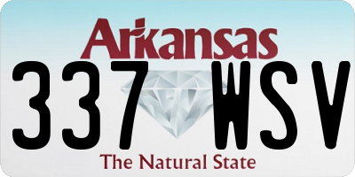 AR license plate 337WSV