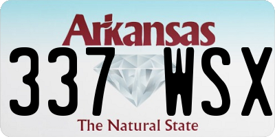 AR license plate 337WSX